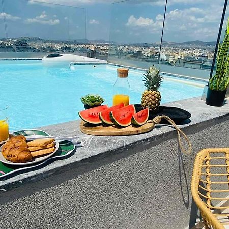 New 2Bd Aprt With Shared Rooftop Pool E2 아테네 외부 사진