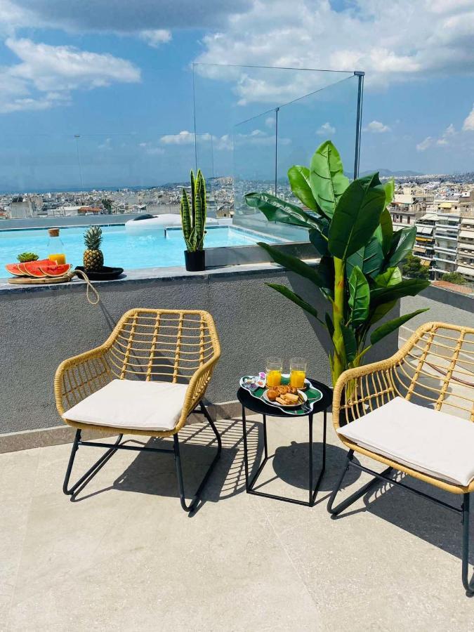 New 2Bd Aprt With Shared Rooftop Pool E2 아테네 외부 사진